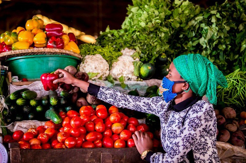 Market vendor in Kigali city